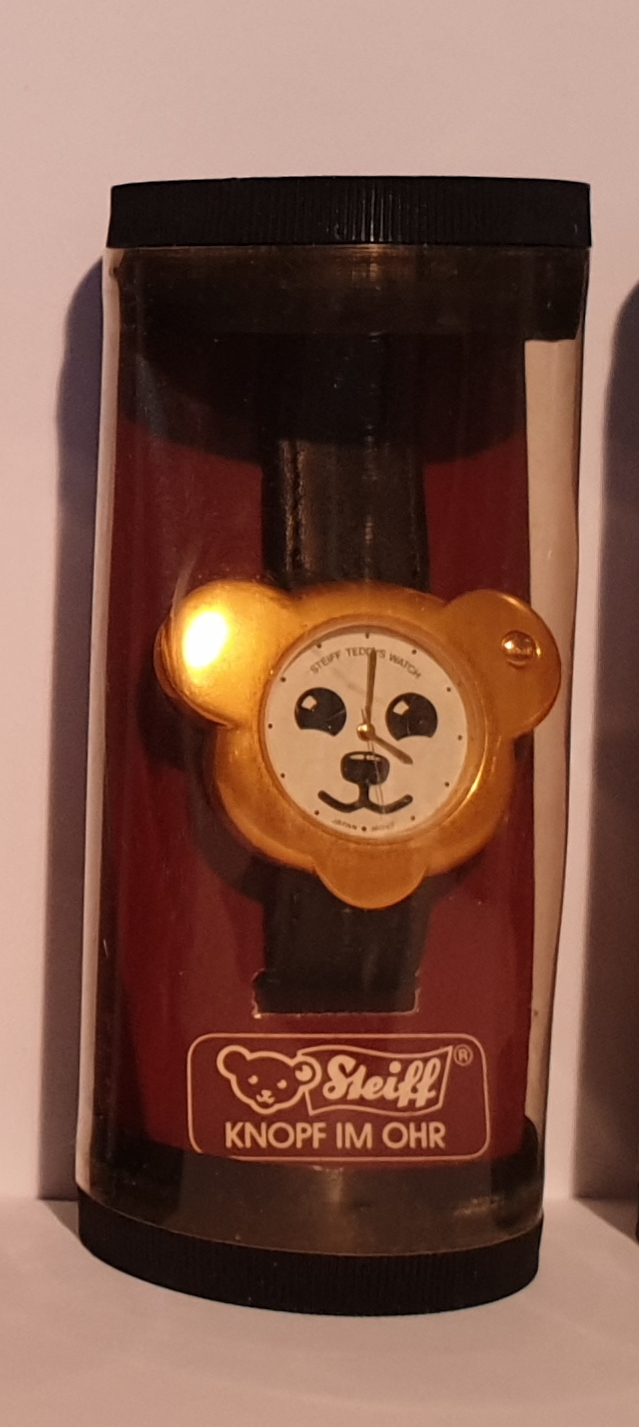 Steiff Uhr (gold / schwarzes Armband)
